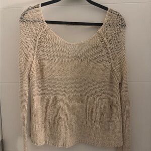 Free People Light Cream Knit Women's Sweater